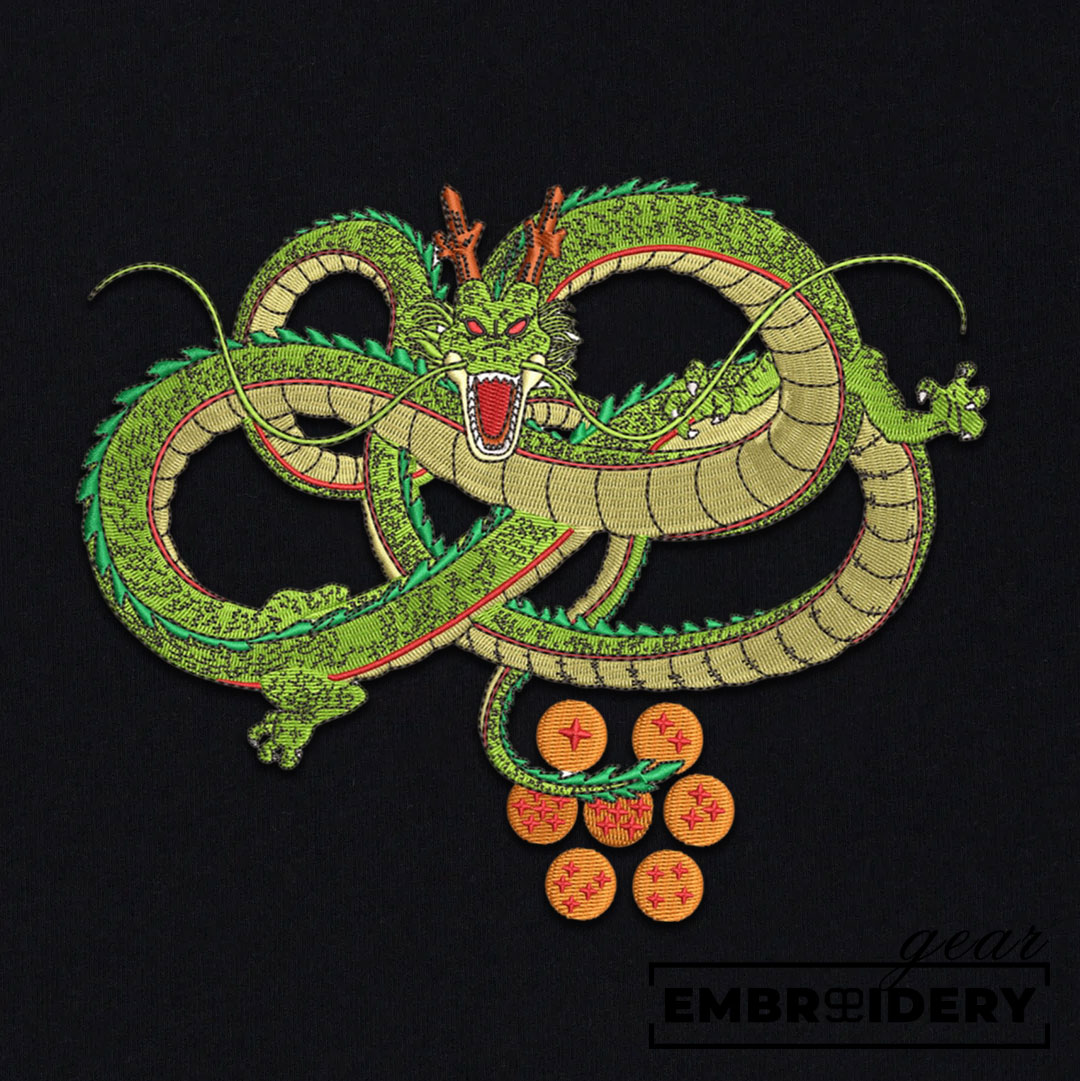 Shenron Dragon Ball Anime Embroidered Design Personalized Embroidered T Shirt Sweatshirt Hoodie Clothing DB084