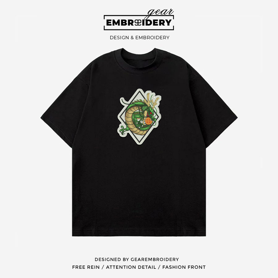 Shenron dragonball Dragon Ball Anime Embroidered Design Personalized Embroidered T Shirt Sweatshirt Hoodie Clothing DB080