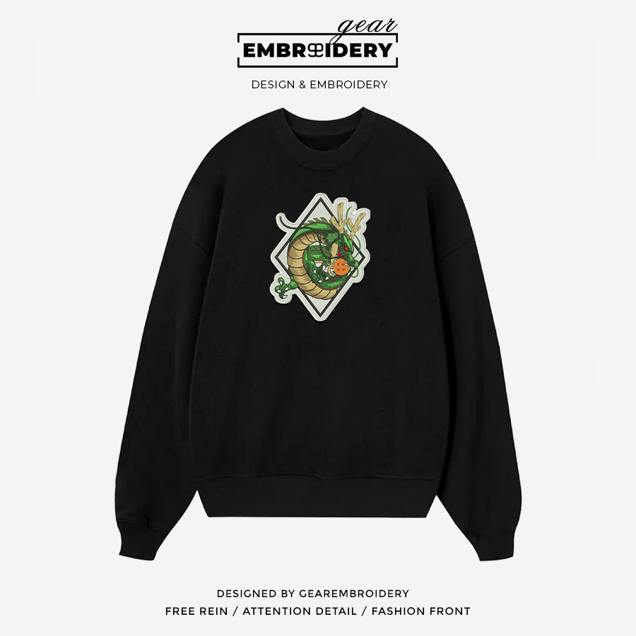 Shenron dragonball Dragon Ball Anime Embroidered Design Personalized Embroidered T Shirt Sweatshirt Hoodie Clothing DB080
