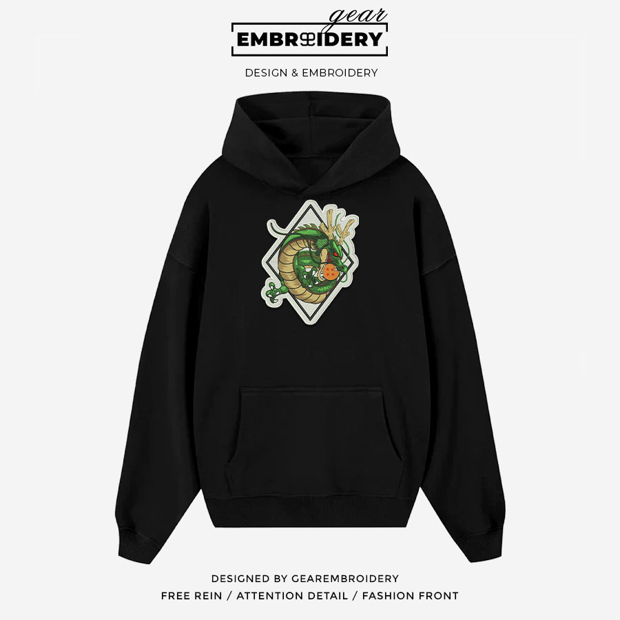 Shenron dragonball Dragon Ball Anime Embroidered Design Personalized Embroidered T Shirt Sweatshirt Hoodie Clothing DB080