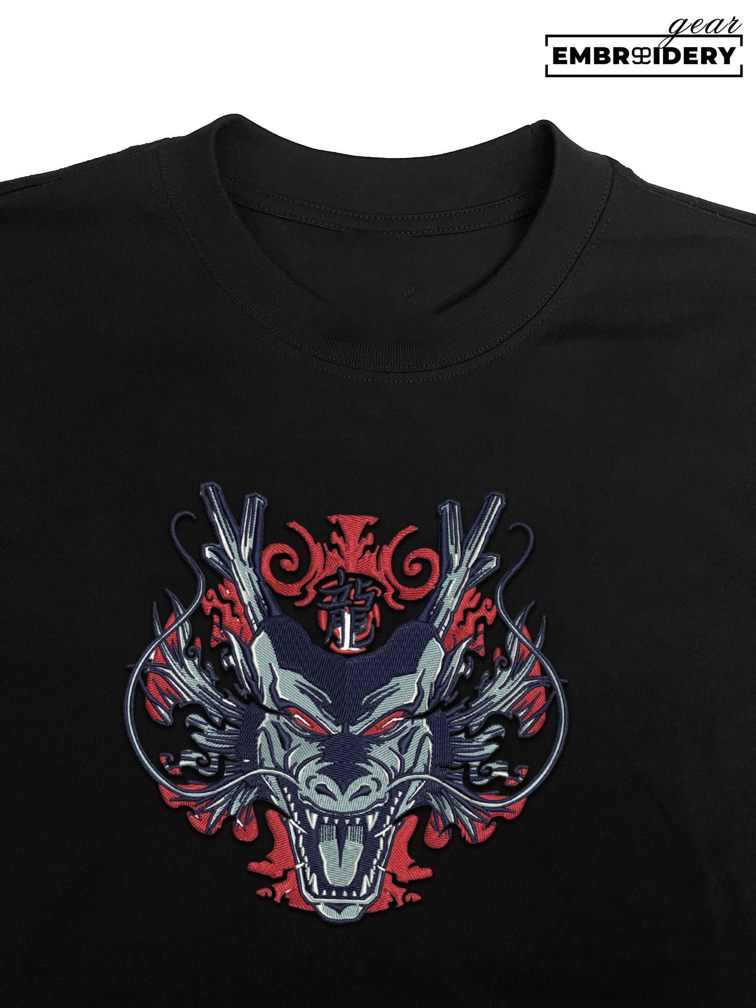 Shenron head Dragon Ball Anime Embroidered Design Personalized Embroidered T Shirt Sweatshirt Hoodie Clothing DB085