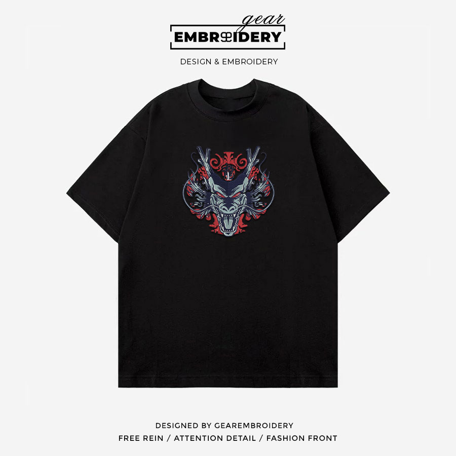 Shenron head Dragon Ball Anime Embroidered Design Personalized Embroidered T Shirt Sweatshirt Hoodie Clothing DB085