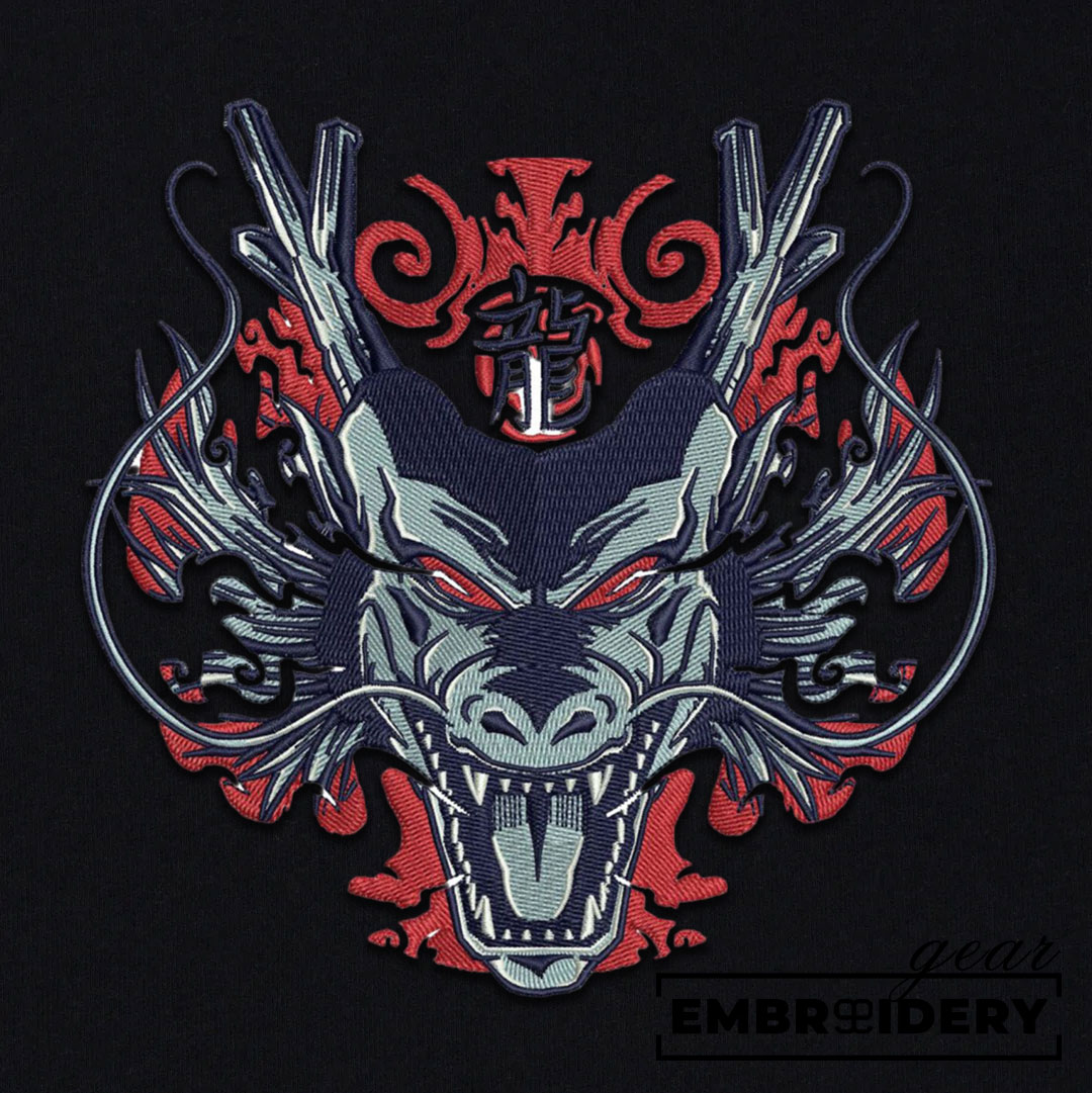 Shenron head Dragon Ball Anime Embroidered Design Personalized Embroidered T Shirt Sweatshirt Hoodie Clothing DB085