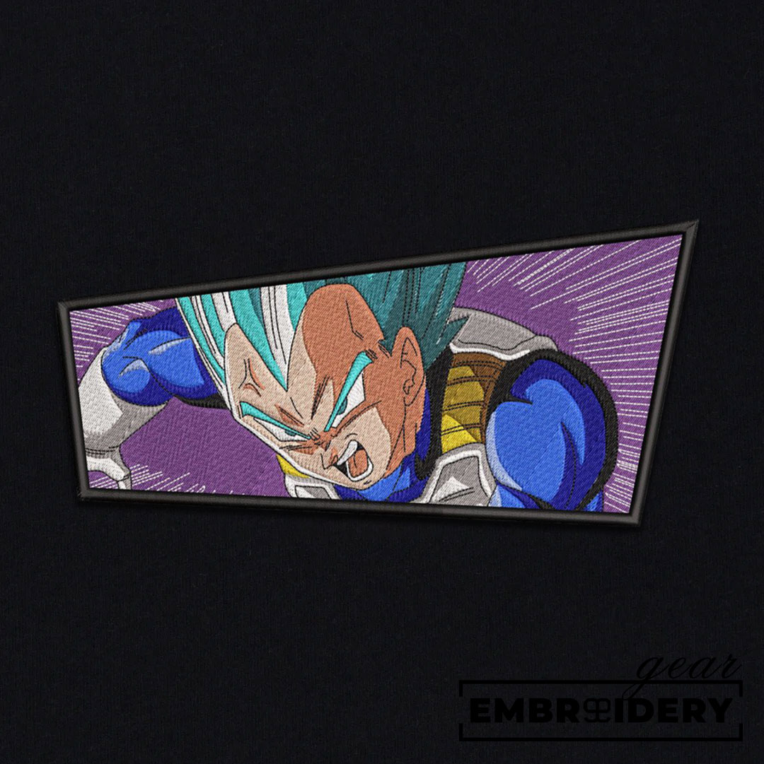 Ssj blue Vegeta Dragon Ball Anime Embroidered Design Personalized Embroidered T Shirt Sweatshirt Hoodie Clothing DB087