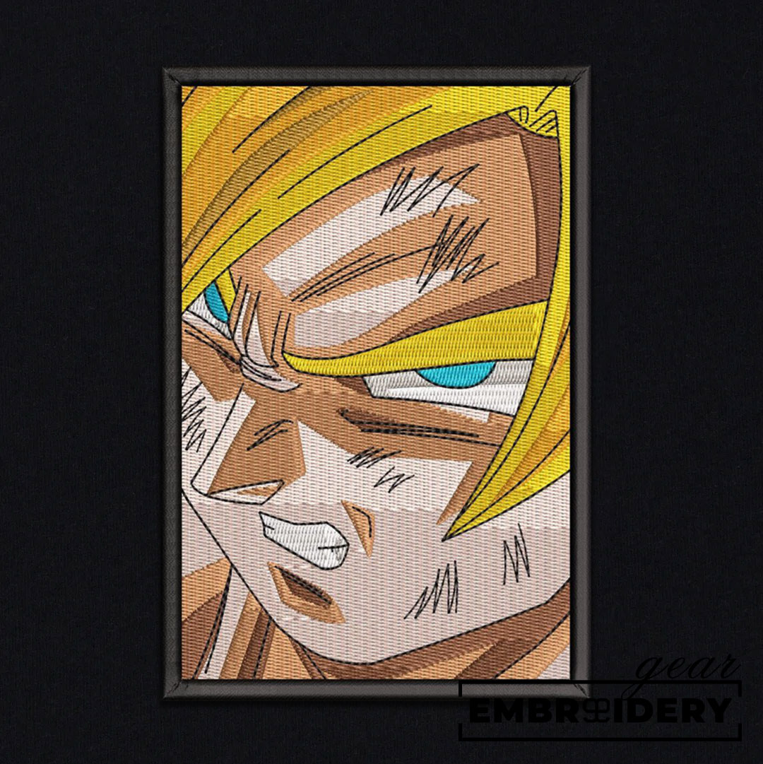 Ssj Goku Dragon Ball Anime Embroidered Design Personalized Embroidered T Shirt Sweatshirt Hoodie Clothing DB090