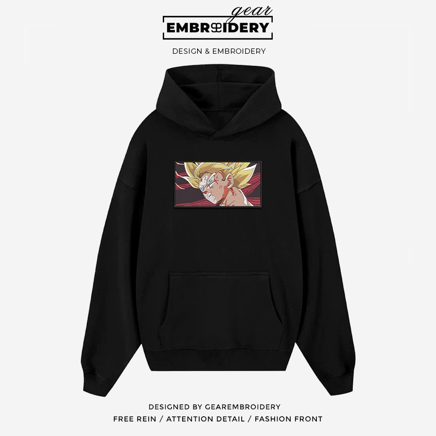 Ssj goku Dragon Ball Anime Embroidered Design Personalized Embroidered T Shirt Sweatshirt Hoodie Clothing DB091