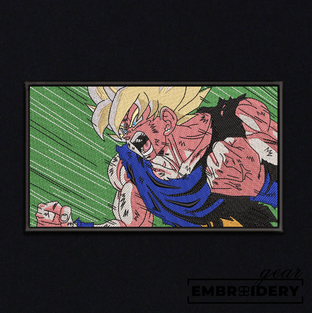 Ssj goku Dragon Ball Anime Embroidered Design Personalized Embroidered T Shirt Sweatshirt Hoodie Clothing DB092