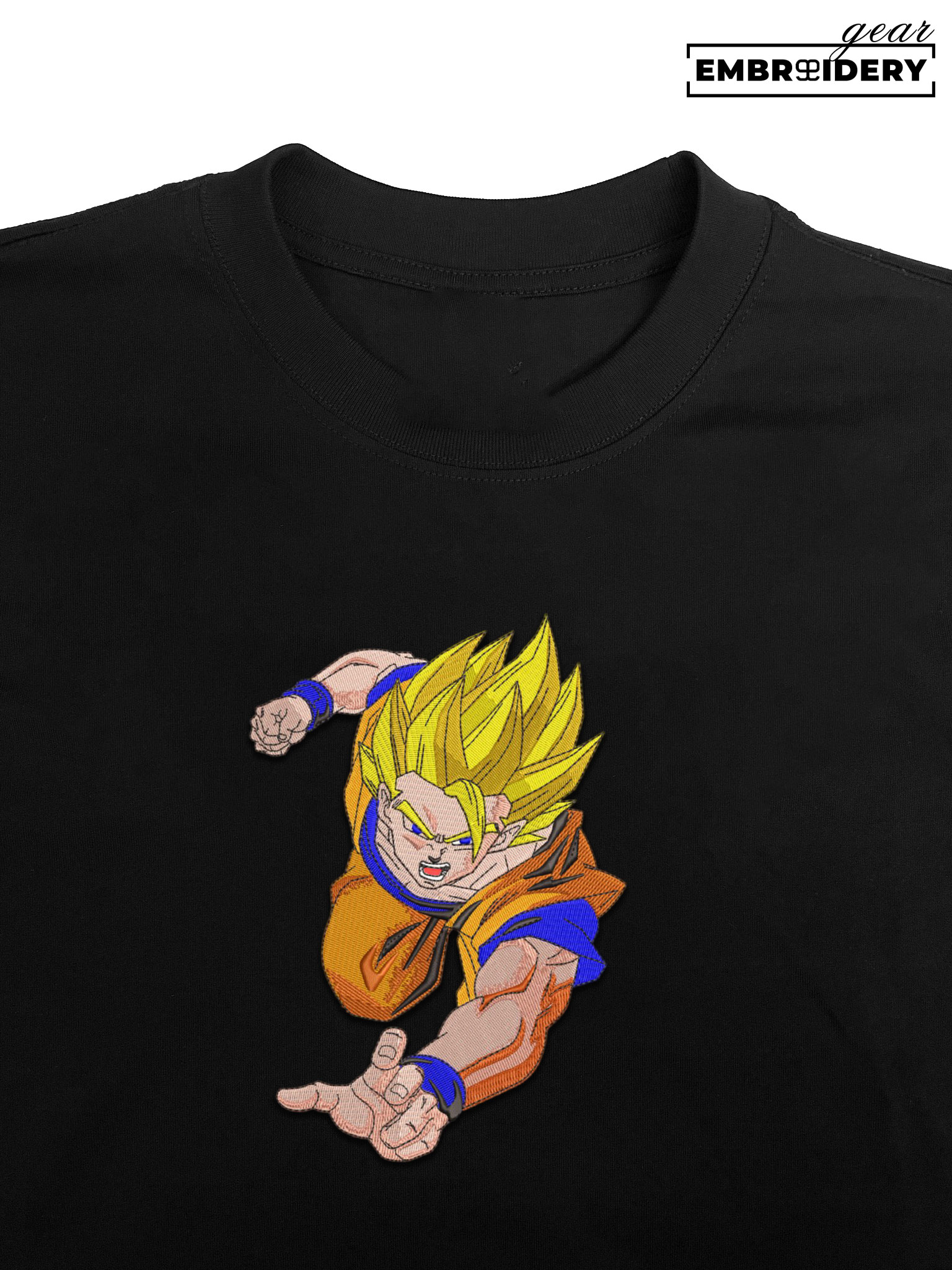 Ssj goku Dragon Ball Anime Embroidered Design Personalized Embroidered T Shirt Sweatshirt Hoodie Clothing DB094