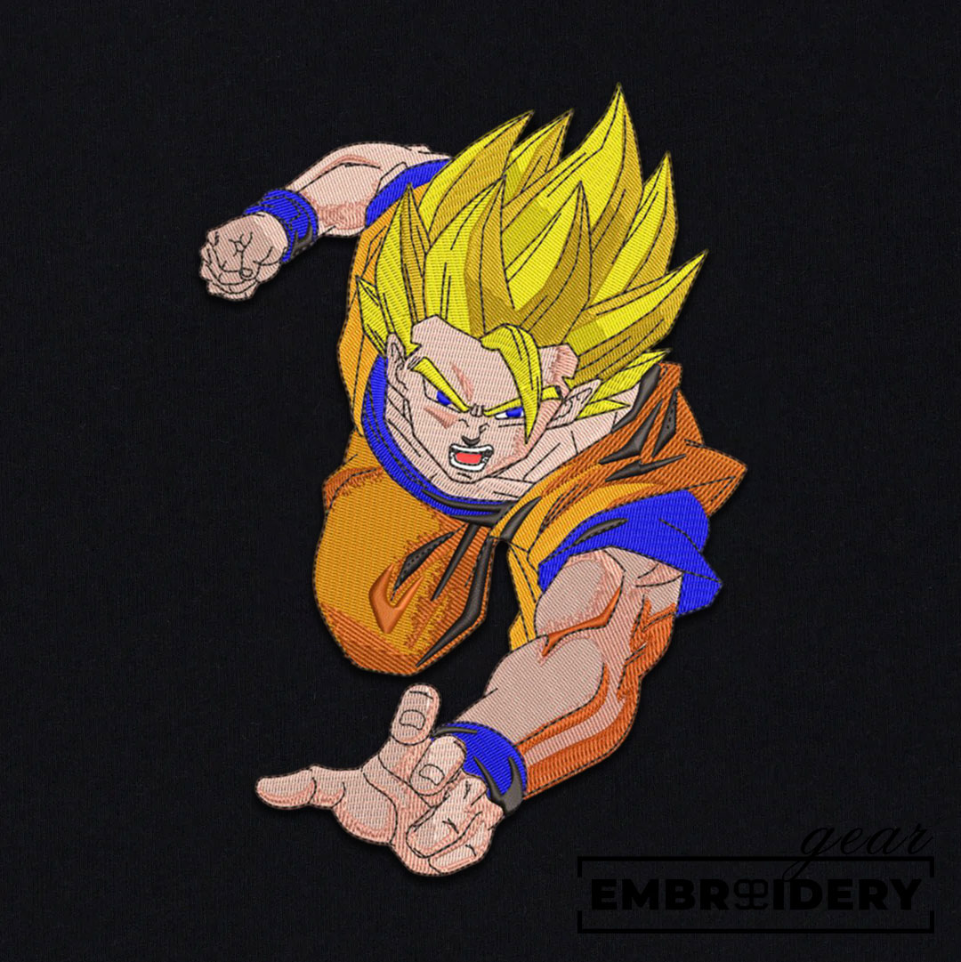 Ssj goku Dragon Ball Anime Embroidered Design Personalized Embroidered T Shirt Sweatshirt Hoodie Clothing DB094