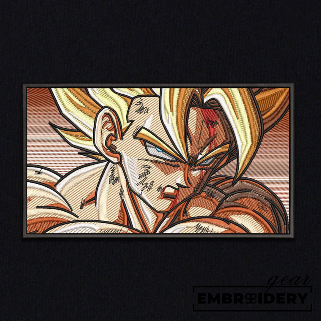 Ssj goku Dragon Ball Anime Embroidered Design Personalized Embroidered T Shirt Sweatshirt Hoodie Clothing DB095
