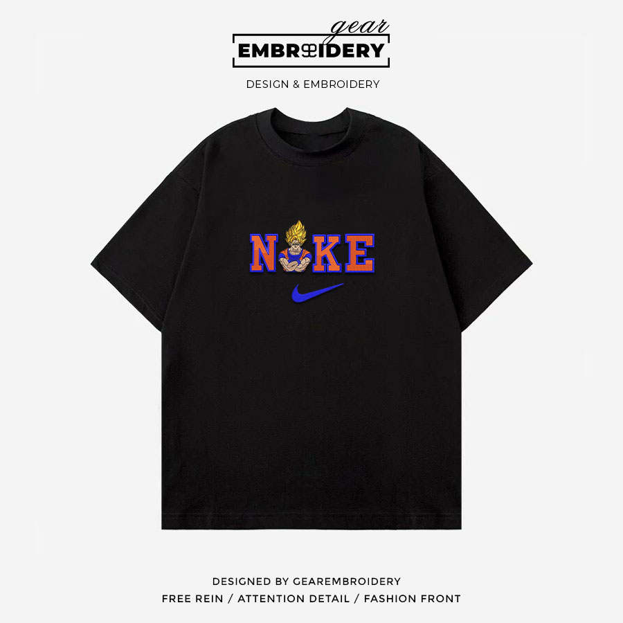 Ssj goku nike nike Dragon Ball Anime Embroidered Design Personalized Embroidered T Shirt Sweatshirt Hoodie Clothing DB096