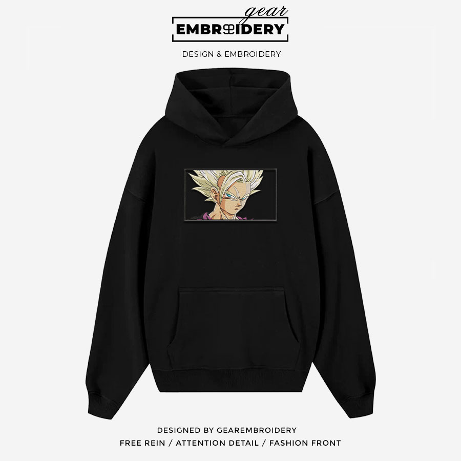 Ssj2 Gohan Dragon Ball Anime Embroidered Design Personalized Embroidered T Shirt Sweatshirt Hoodie Clothing DB101