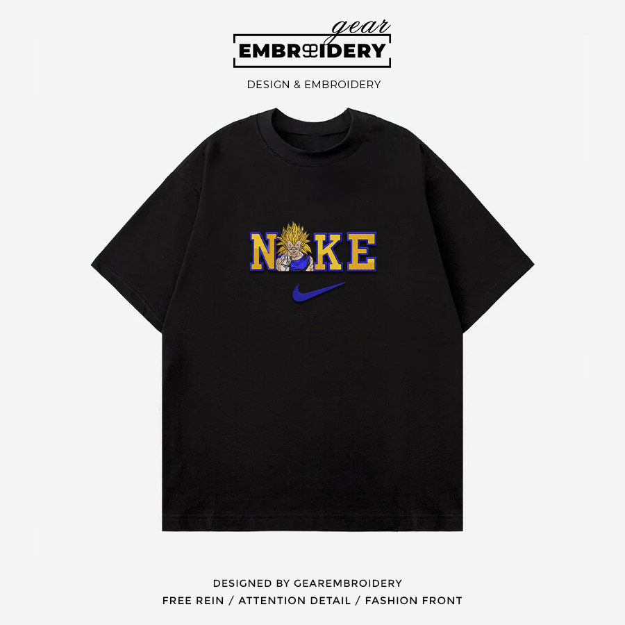 Ssj3 goku nike nike Dragon Ball Anime Embroidered Design Personalized Embroidered T Shirt Sweatshirt Hoodie Clothing DB103