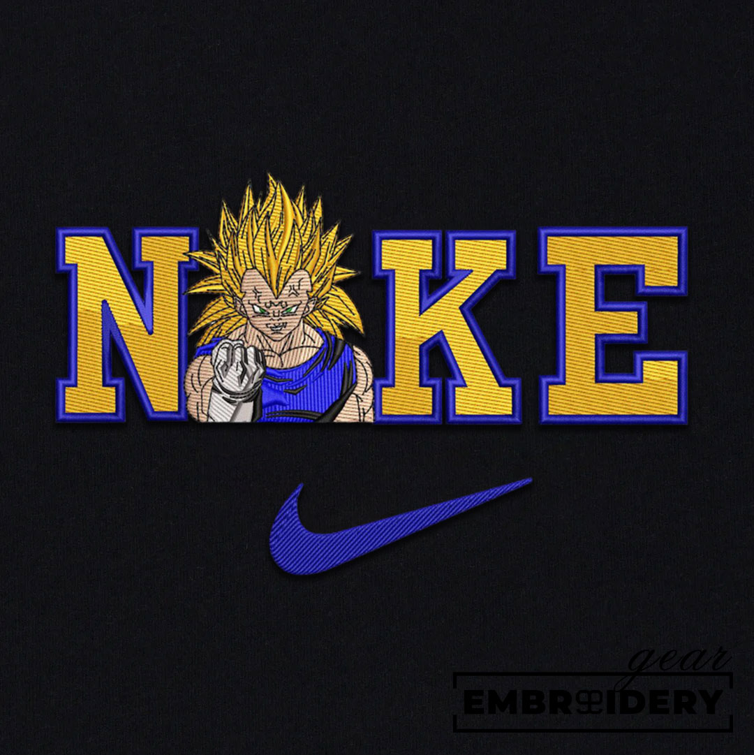 Ssj3 goku nike nike Dragon Ball Anime Embroidered Design Personalized Embroidered T Shirt Sweatshirt Hoodie Clothing DB103