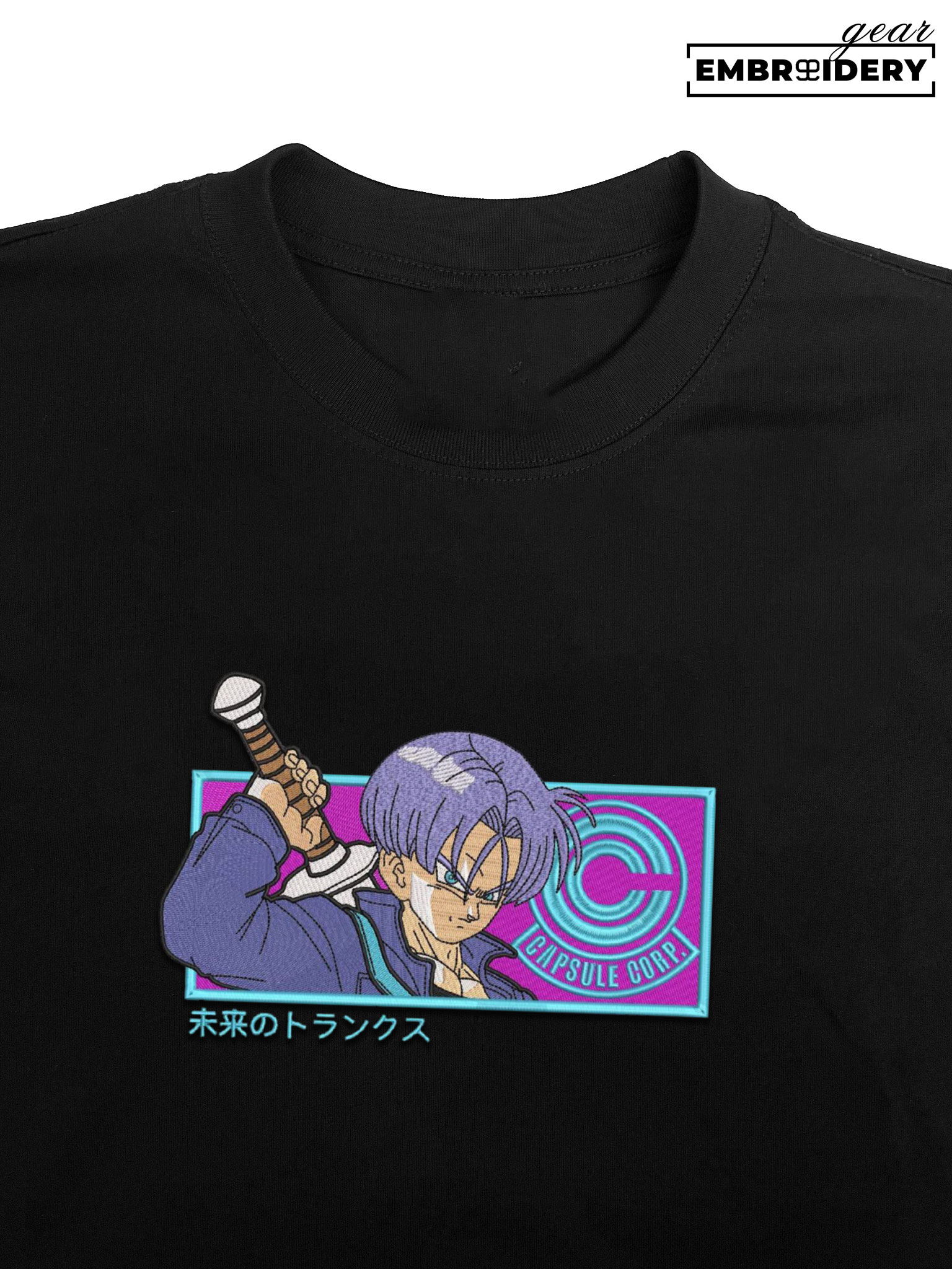 Trunks Dragon Ball Anime Embroidered Design Personalized Embroidered T Shirt Sweatshirt Hoodie Clothing DB106