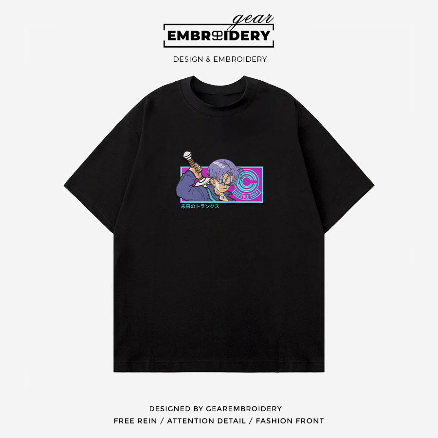 Trunks Dragon Ball Anime Embroidered Design Personalized Embroidered T Shirt Sweatshirt Hoodie Clothing DB106
