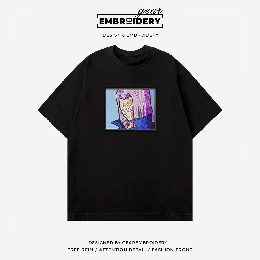 Trunks Dragon Ball Anime Embroidered Design Personalized Embroidered T Shirt Sweatshirt Hoodie Clothing DB107