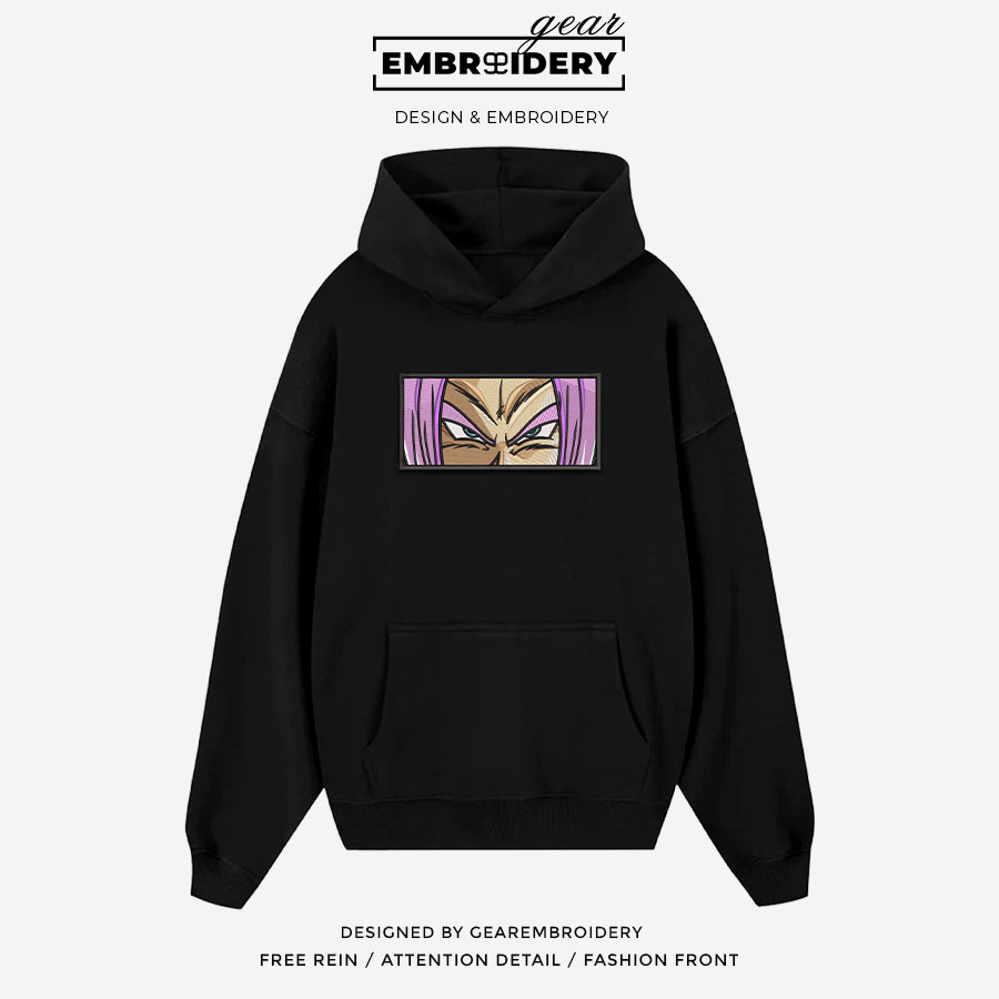 Trunks eyes Dragon Ball Anime Embroidered Design Personalized Embroidered T Shirt Sweatshirt Hoodie Clothing DB109