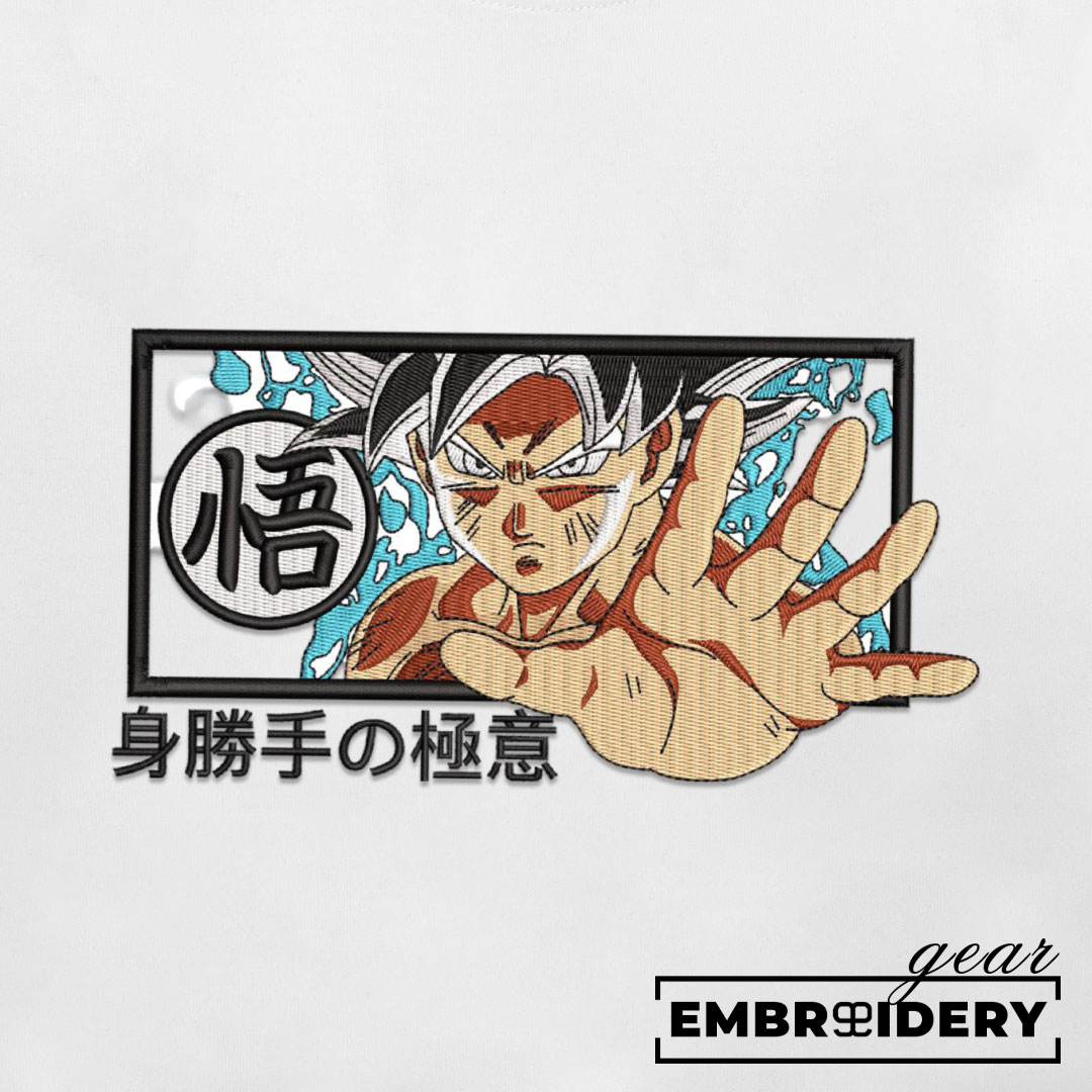 Ultra instinct Goku Dragon Ball Anime Embroidered Design Personalized Embroidered T Shirt Sweatshirt Hoodie Clothing DB112