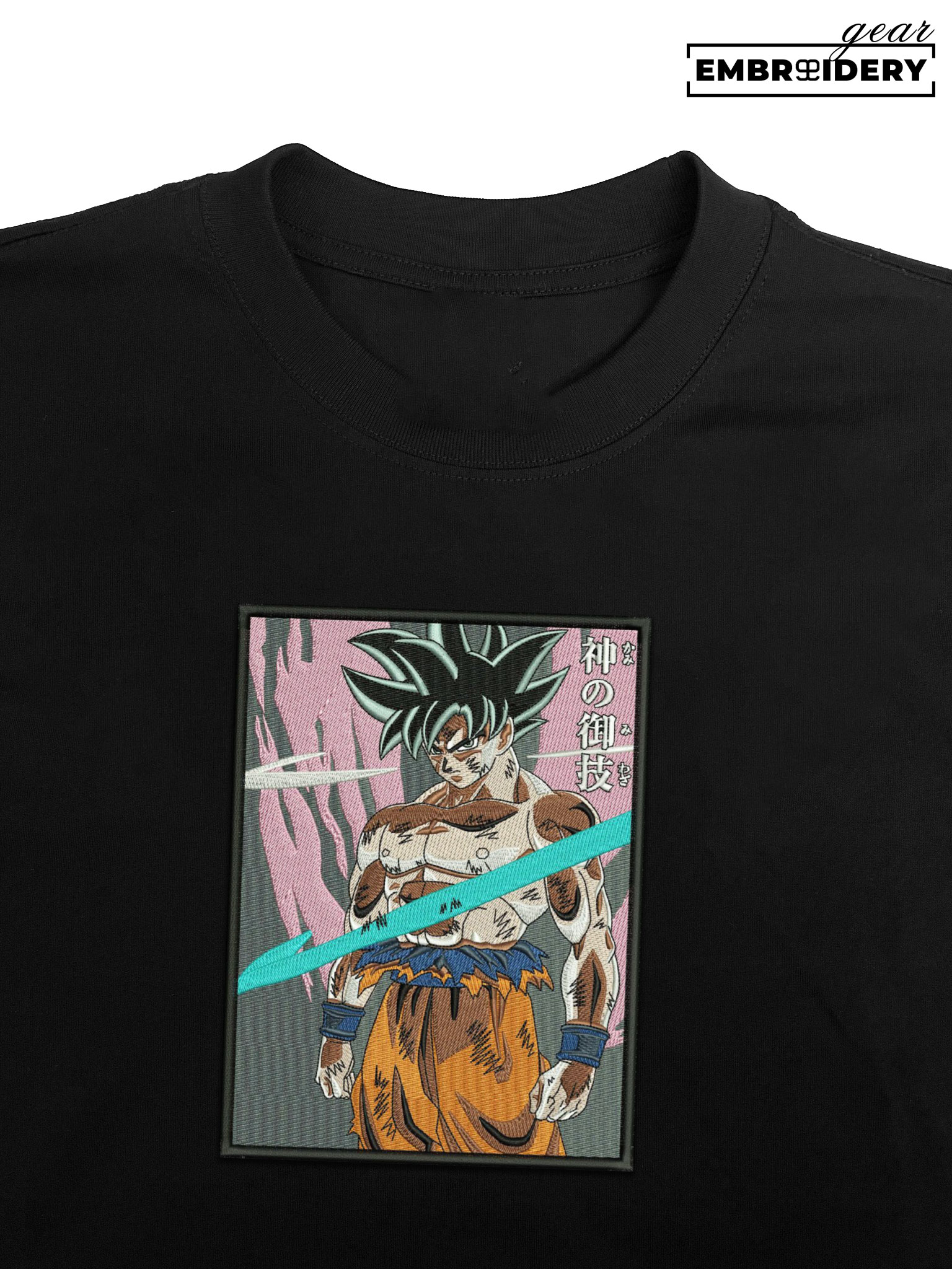Ultra instinct goku Dragon Ball Anime Embroidered Design Personalized Embroidered T Shirt Sweatshirt Hoodie Clothing DB113