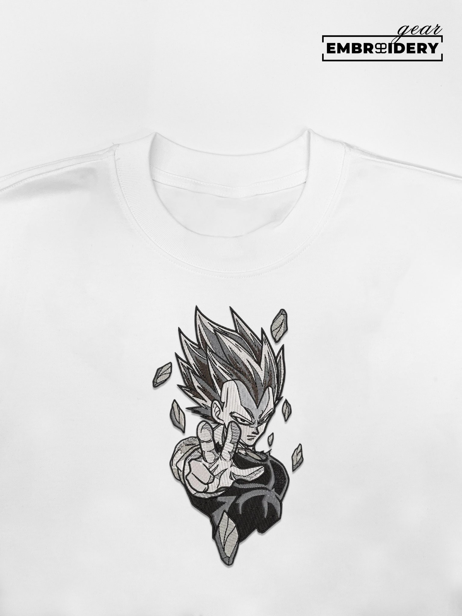 Vegeta Dragon Ball Anime Embroidered Design Personalized Embroidered T Shirt Sweatshirt Hoodie Clothing DB116