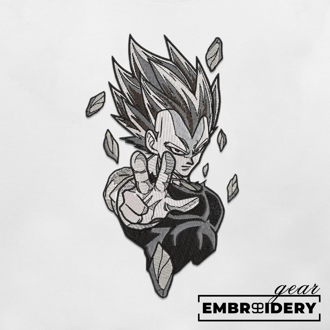 Vegeta Dragon Ball Anime Embroidered Design Personalized Embroidered T Shirt Sweatshirt Hoodie Clothing DB116