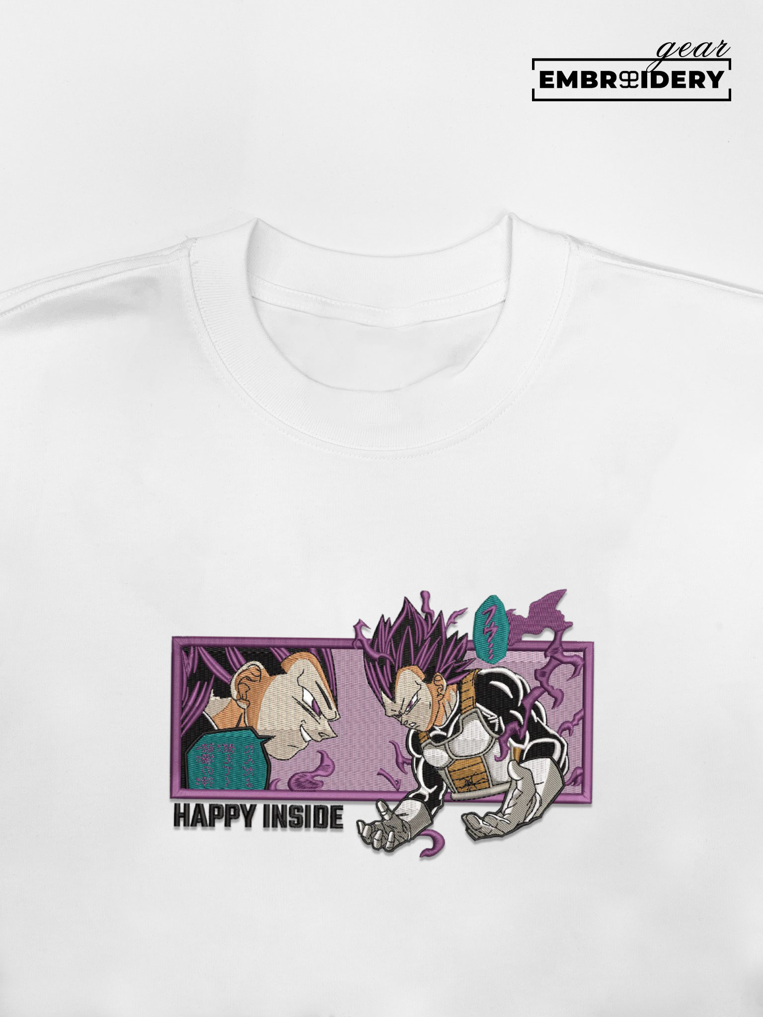 Vegeta Dragon Ball Anime Embroidered Design Personalized Embroidered T Shirt Sweatshirt Hoodie Clothing DB117