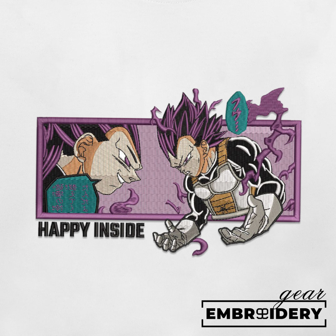 Vegeta Dragon Ball Anime Embroidered Design Personalized Embroidered T Shirt Sweatshirt Hoodie Clothing DB117