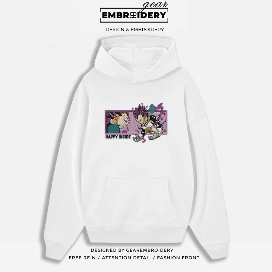 Vegeta Dragon Ball Anime Embroidered Design Personalized Embroidered T Shirt Sweatshirt Hoodie Clothing DB117