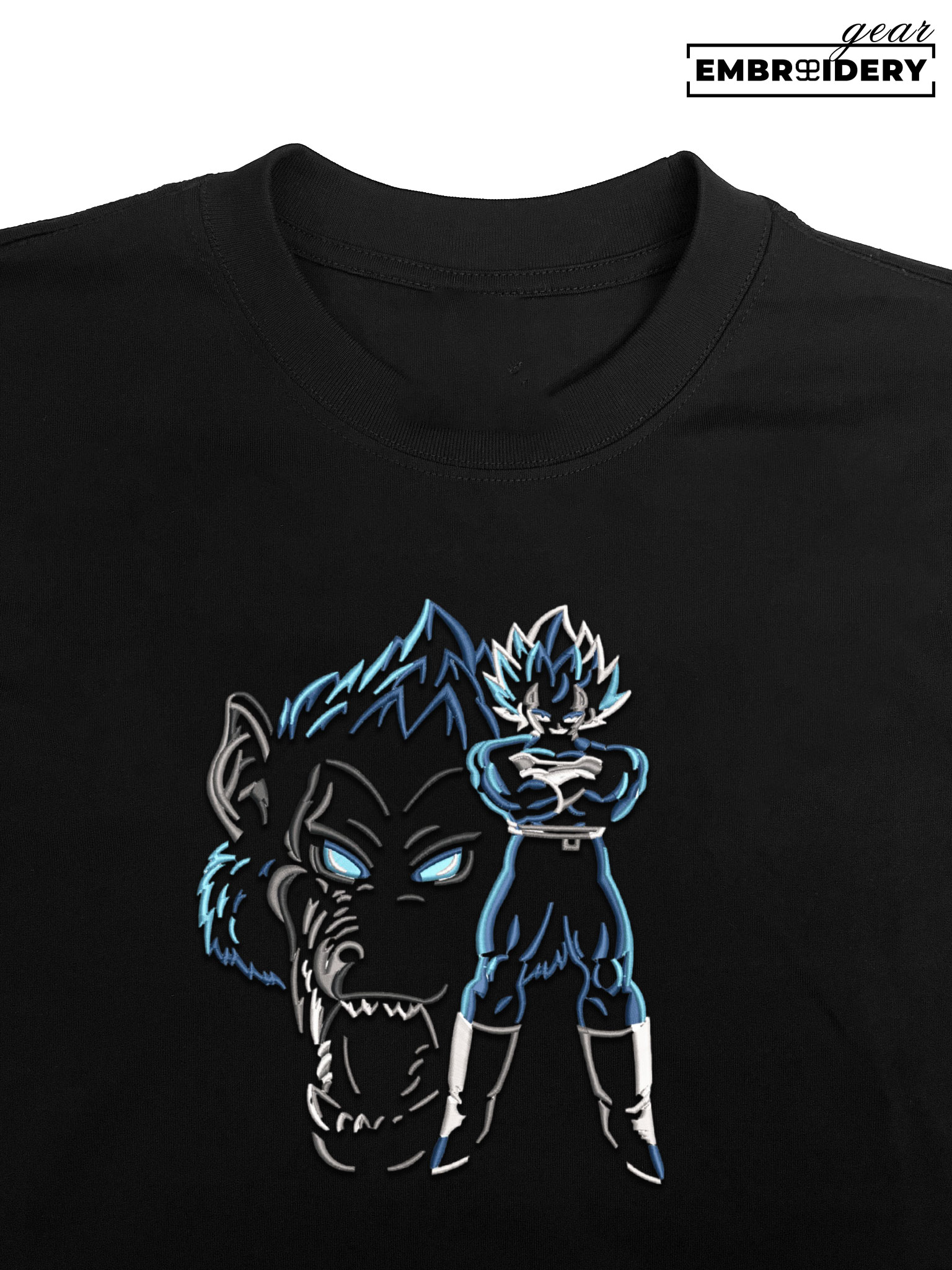 Vegeta monkey Dragon Ball Anime Embroidered Design Personalized Embroidered T Shirt Sweatshirt Hoodie Clothing DB121