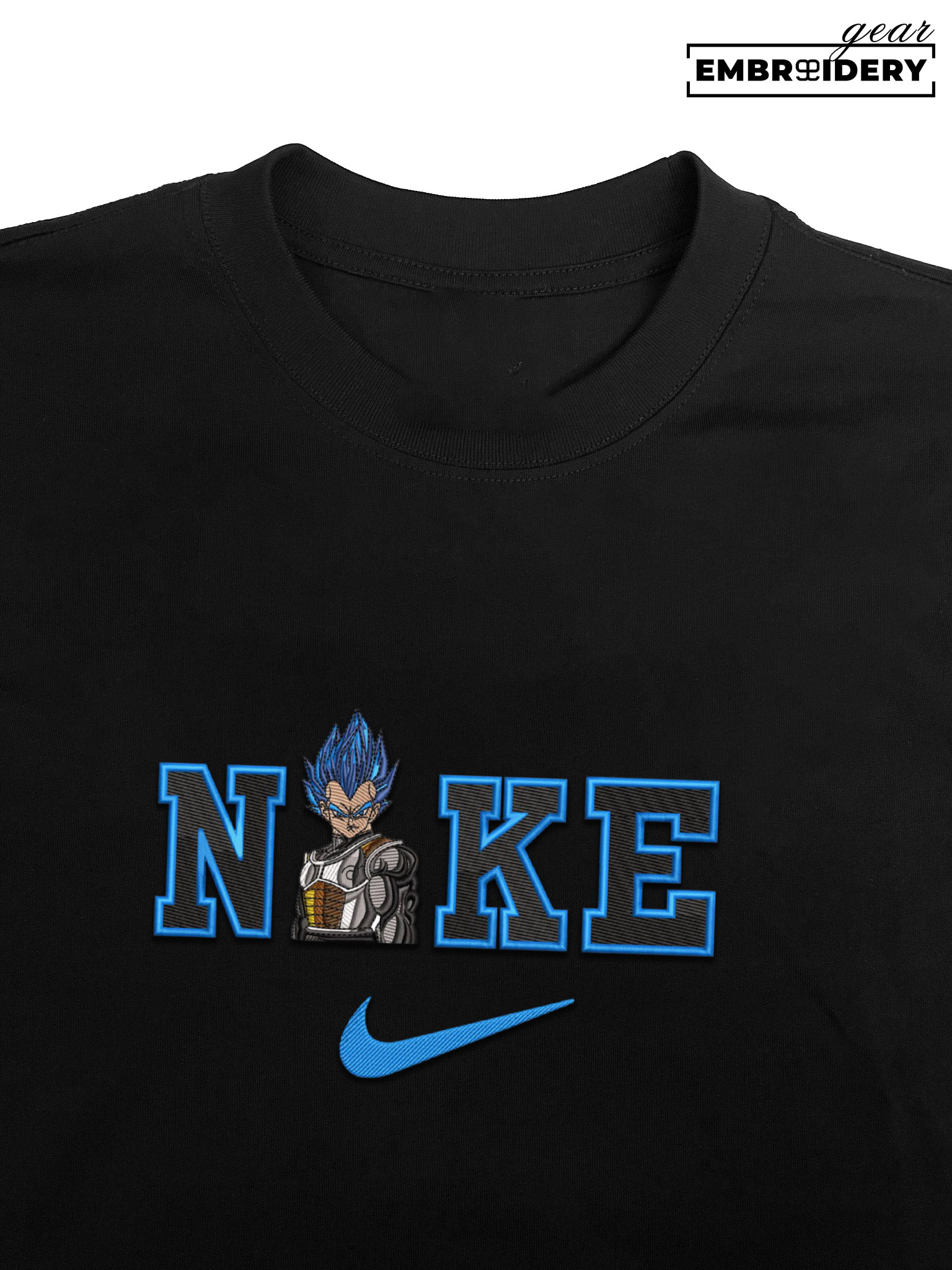 Vegeta nike Dragon Ball Anime Embroidered Design Personalized Embroidered T Shirt Sweatshirt Hoodie Clothing DB122