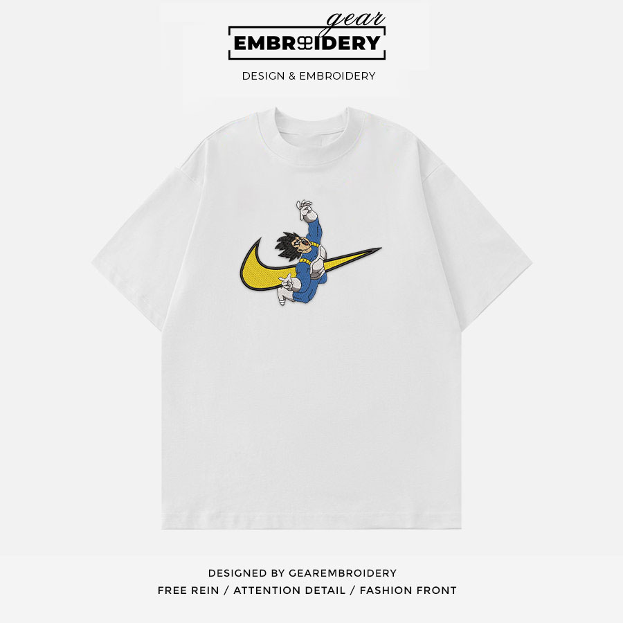 Vegeta swoosh nike Dragon Ball Anime Embroidered Design Personalized Embroidered T Shirt Sweatshirt Hoodie Clothing DB125