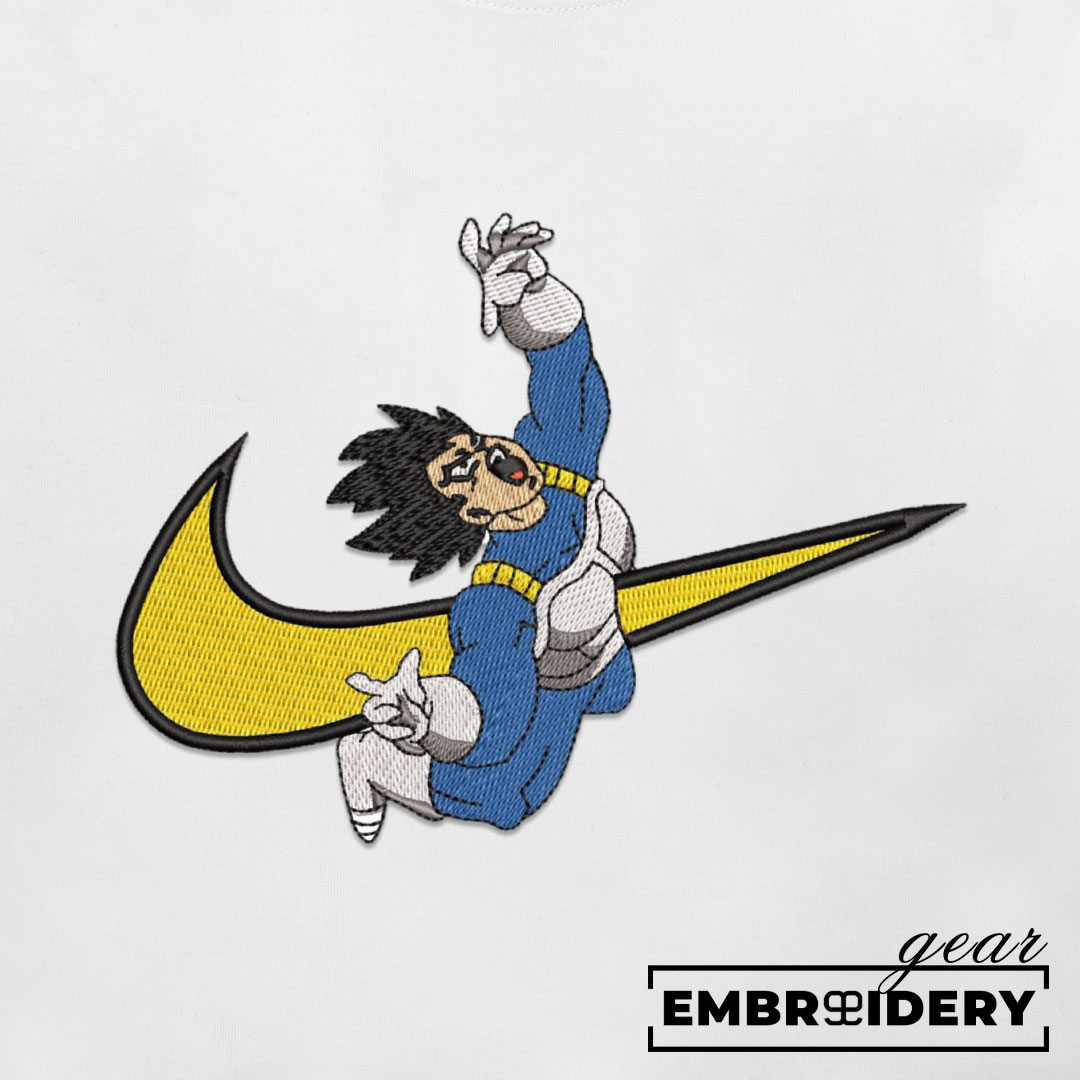 Vegeta swoosh nike Dragon Ball Anime Embroidered Design Personalized Embroidered T Shirt Sweatshirt Hoodie Clothing DB125