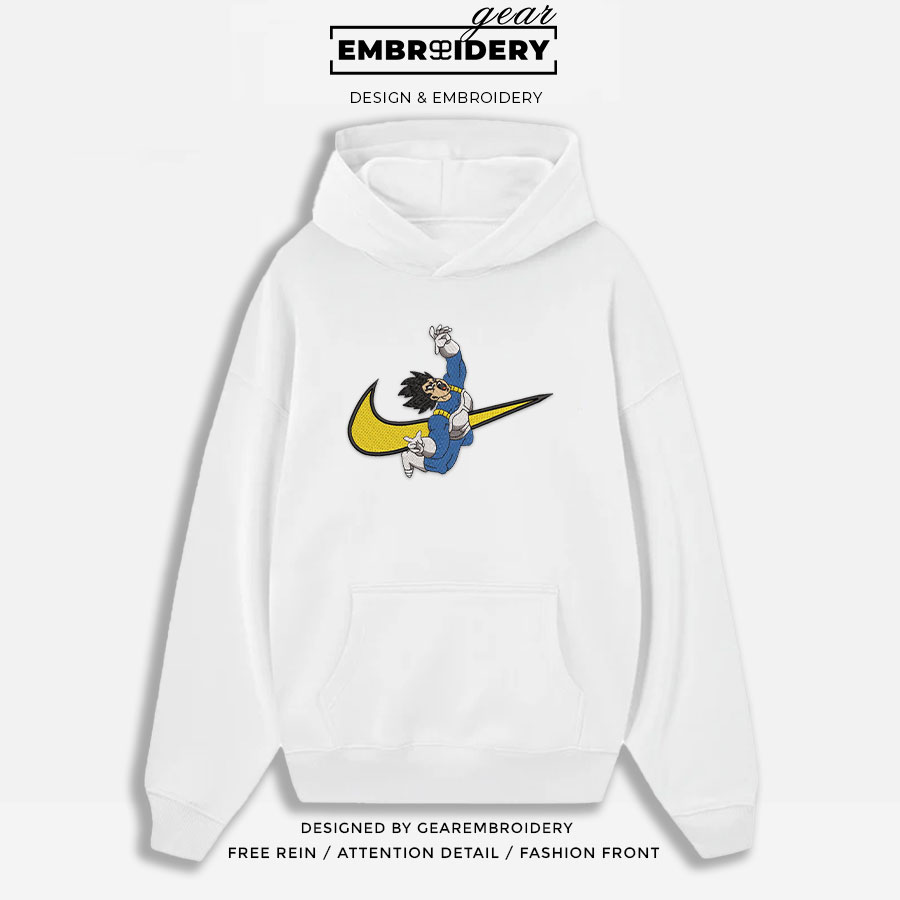 Vegeta swoosh nike Dragon Ball Anime Embroidered Design Personalized Embroidered T Shirt Sweatshirt Hoodie Clothing DB125