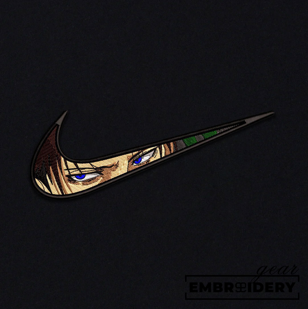 Levi swoosh Attack On Titan Anime Embroidered Design Personalized Embroidered T Shirt Sweatshirt Hoodie Clothing ATT054