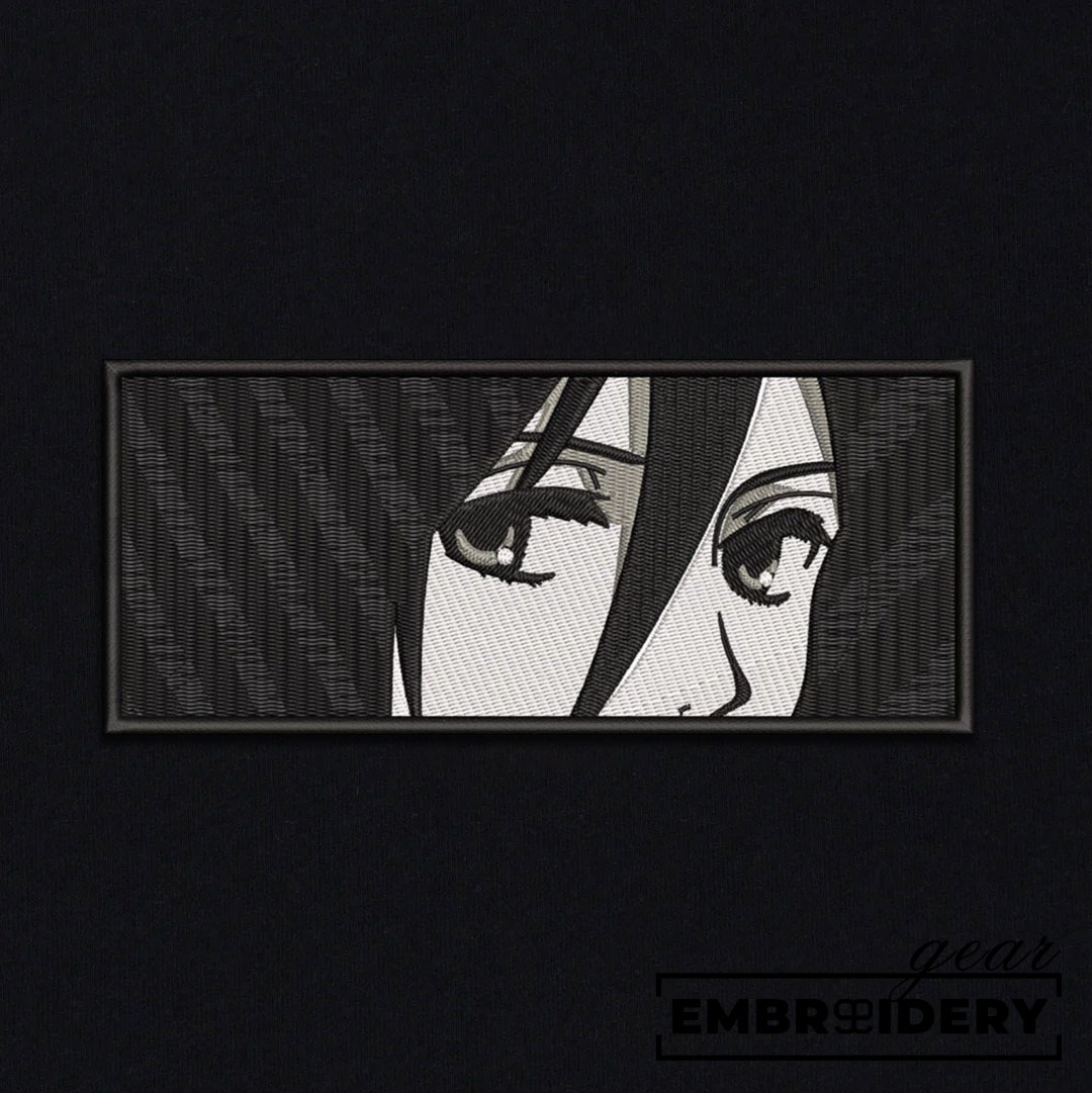 Mikasa face Attack On Titan Anime Embroidered Design Personalized Embroidered T Shirt Sweatshirt Hoodie Clothing ATT062