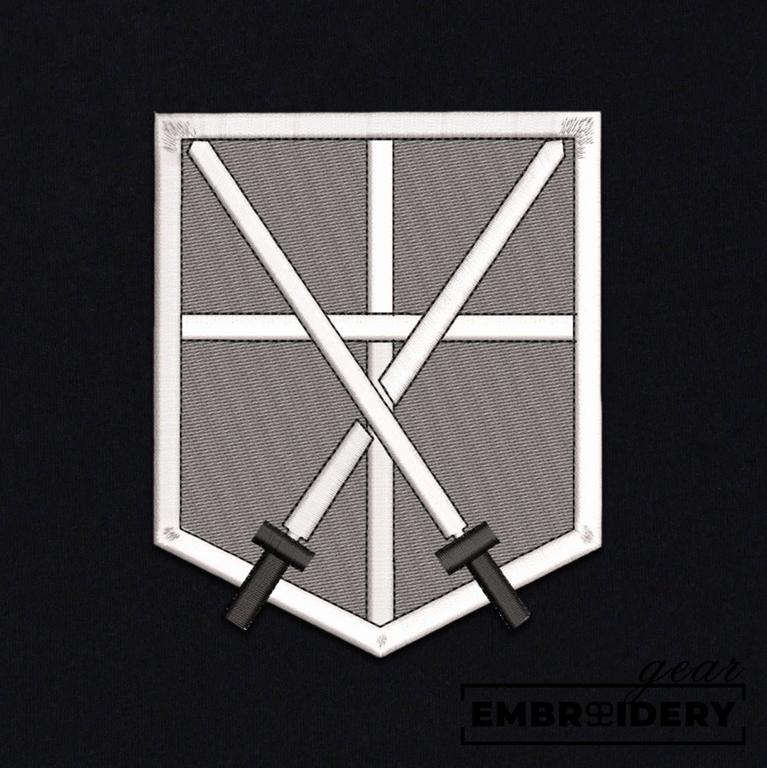 Trainee logo Attack On Titan Anime Embroidered Design Personalized Embroidered T Shirt Sweatshirt Hoodie Clothing ATT071