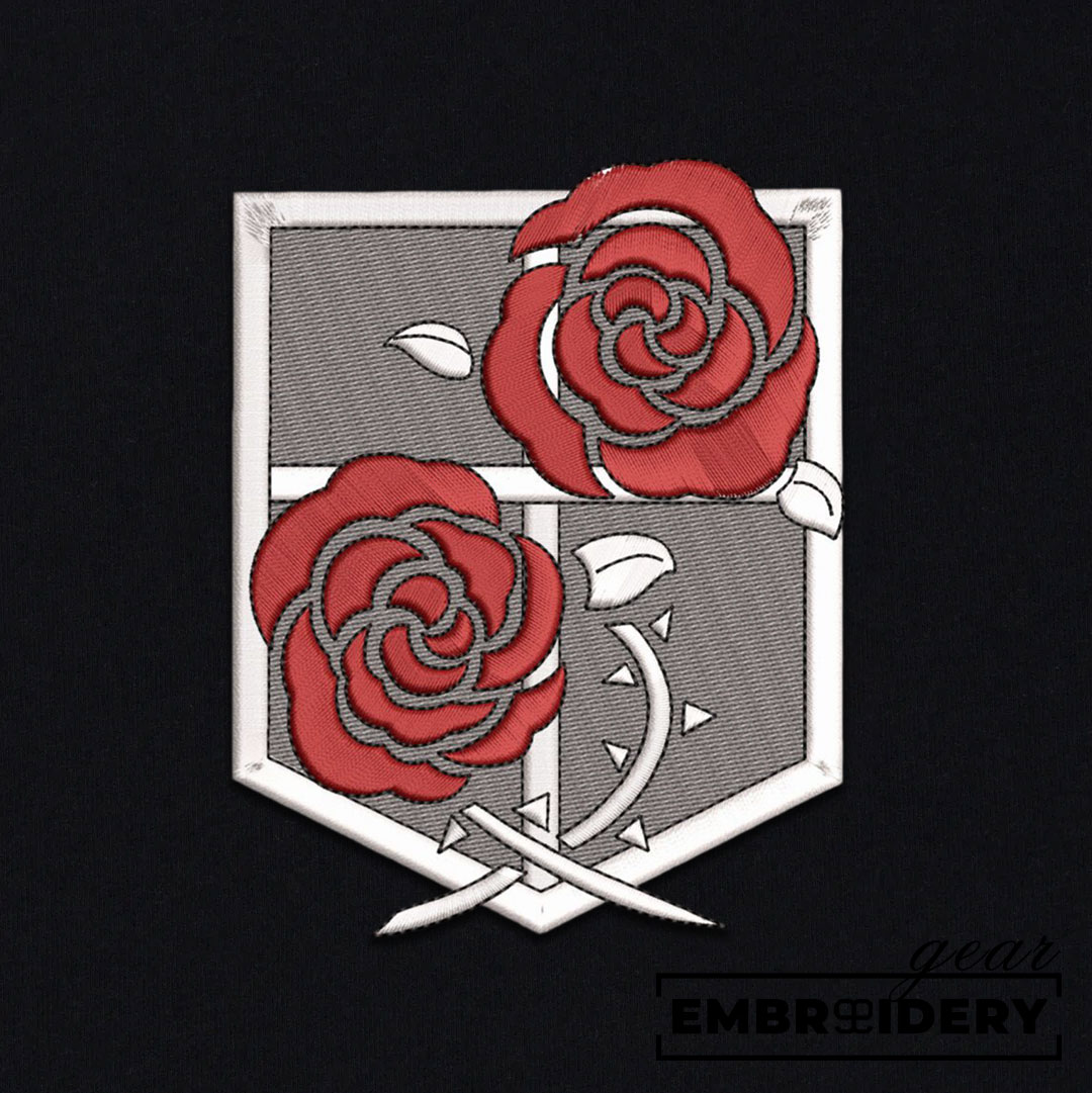 Wings of freedom logo Attack On Titan Anime Embroidered Design Personalized Embroidered T Shirt Sweatshirt Hoodie Clothing ATT072