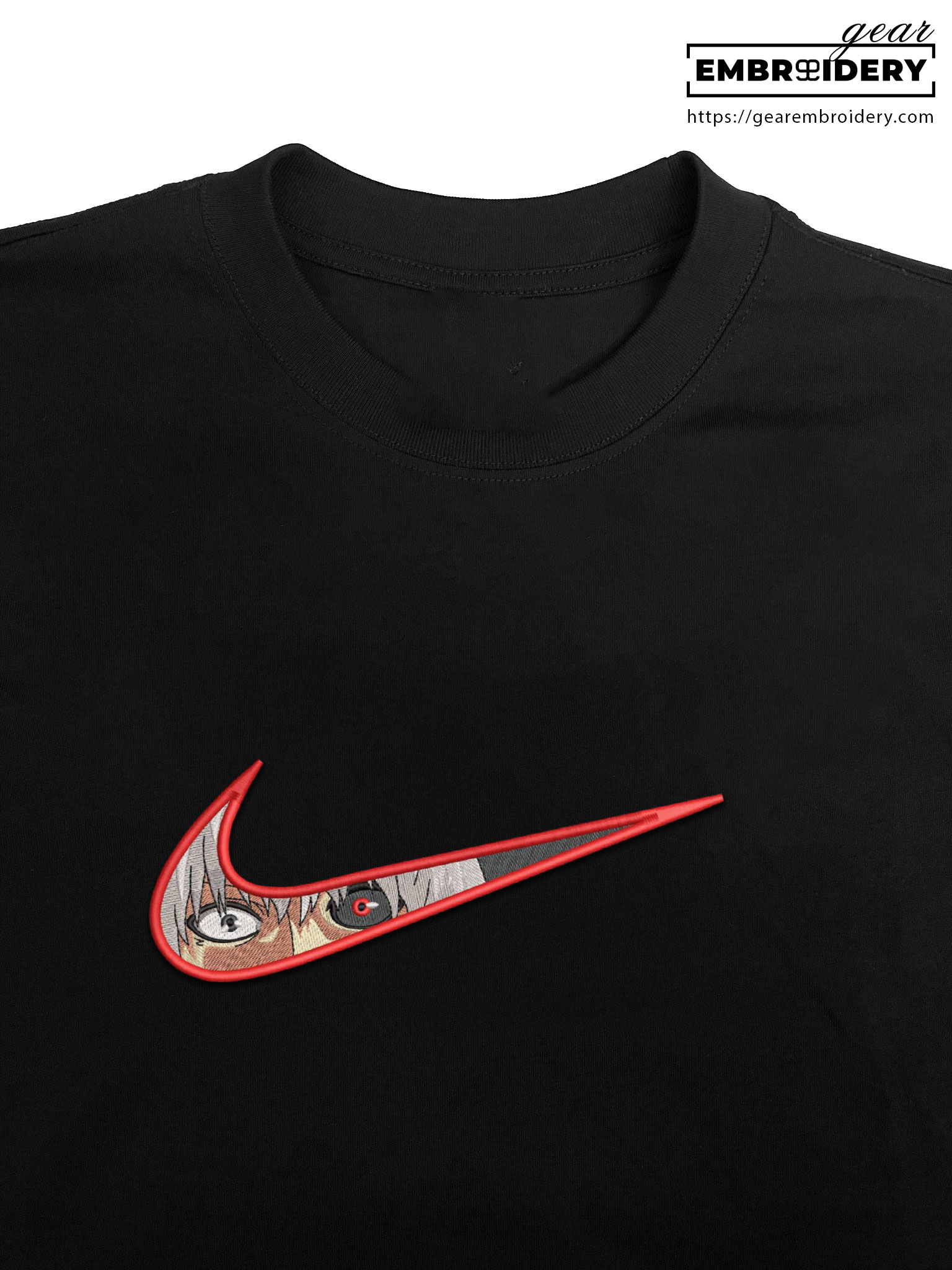 Kaneki swoosh nike Tokyo Ghoul Anime Embroidered Design Personalized Embroidered T Shirt Sweatshirt Hoodie Clothing TG010