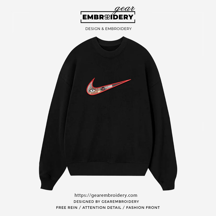 Kaneki swoosh nike Tokyo Ghoul Anime Embroidered Design Personalized Embroidered T Shirt Sweatshirt Hoodie Clothing TG010