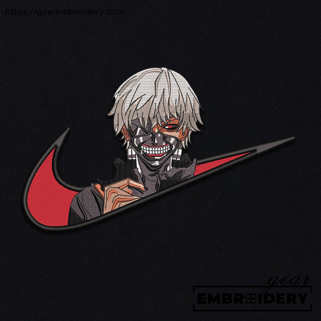 Kaneki swoosh nike Tokyo Ghoul Anime Embroidered Design Personalized Embroidered T Shirt Sweatshirt Hoodie Clothing TG011