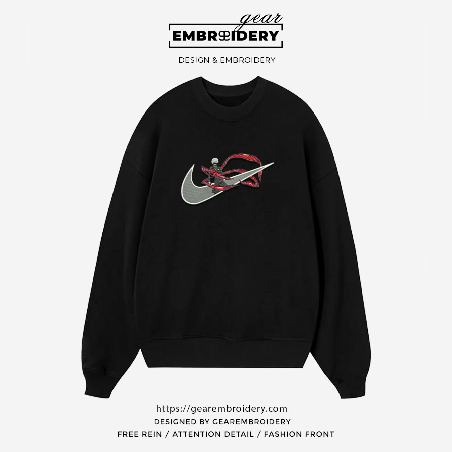 Kaneki swoosh nike Tokyo Ghoul Anime Embroidered Design Personalized Embroidered T Shirt Sweatshirt Hoodie Clothing TG012