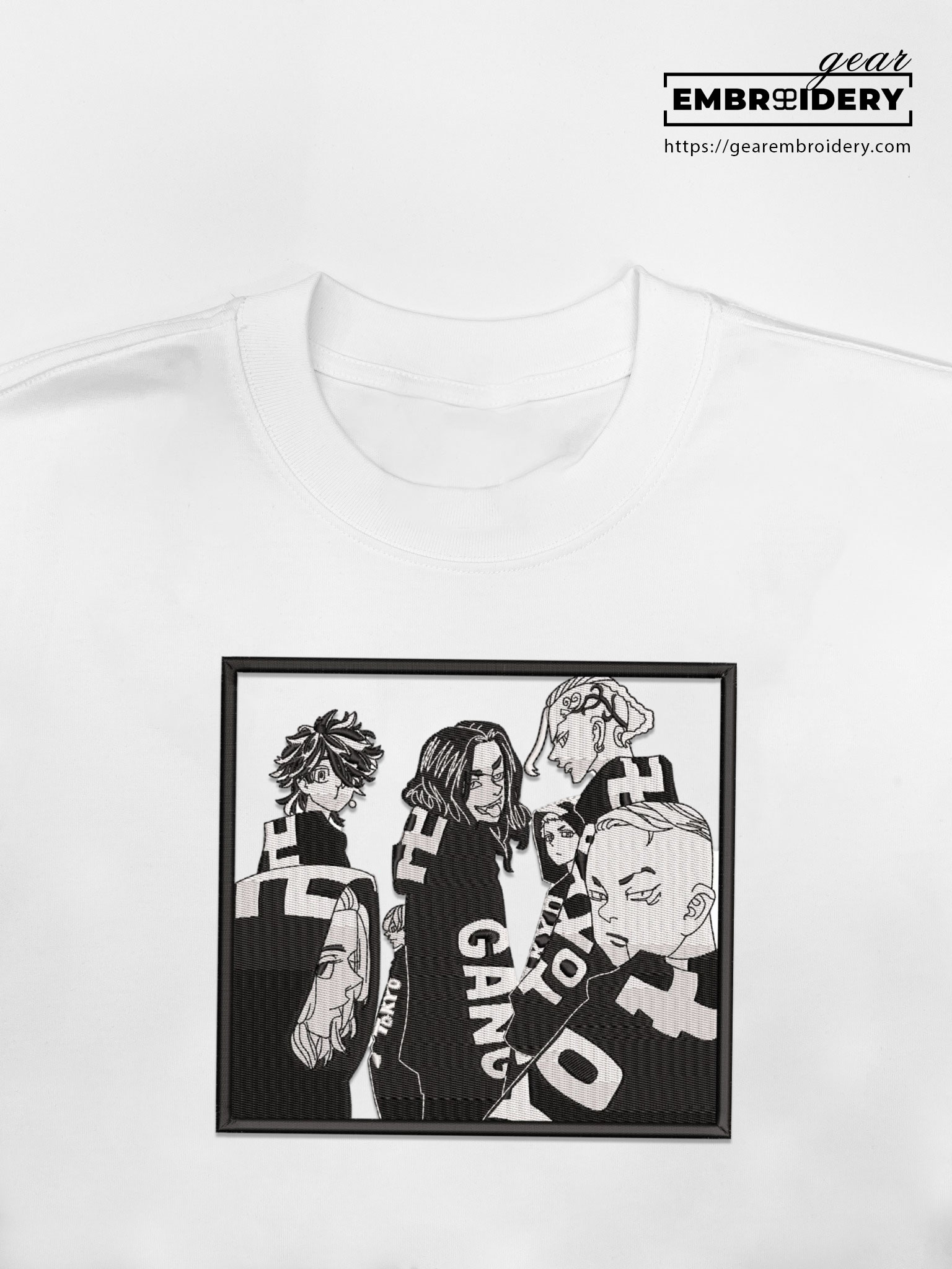 Mikey gang Tokyo Revengersl Anime Embroidered Design Personalized Embroidered T Shirt Sweatshirt Hoodie Clothing TR013