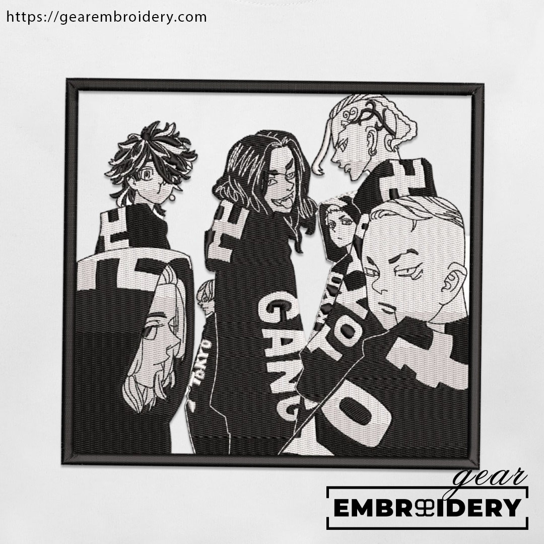 Mikey gang Tokyo Revengersl Anime Embroidered Design Personalized Embroidered T Shirt Sweatshirt Hoodie Clothing TR013