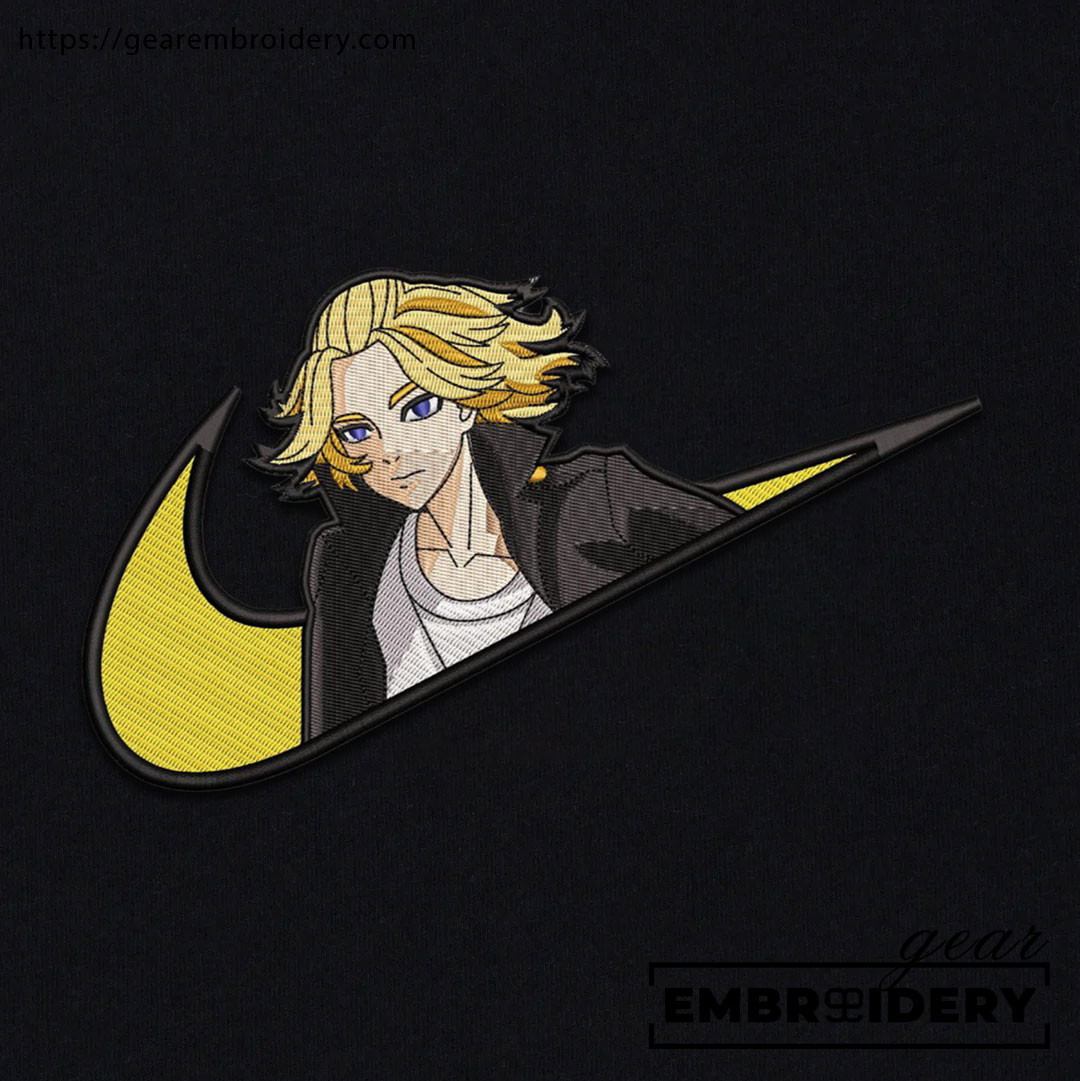 Mikey swoosh nike Tokyo Revengersl Anime Embroidered Design Personalized Embroidered T Shirt Sweatshirt Hoodie Clothing TR015