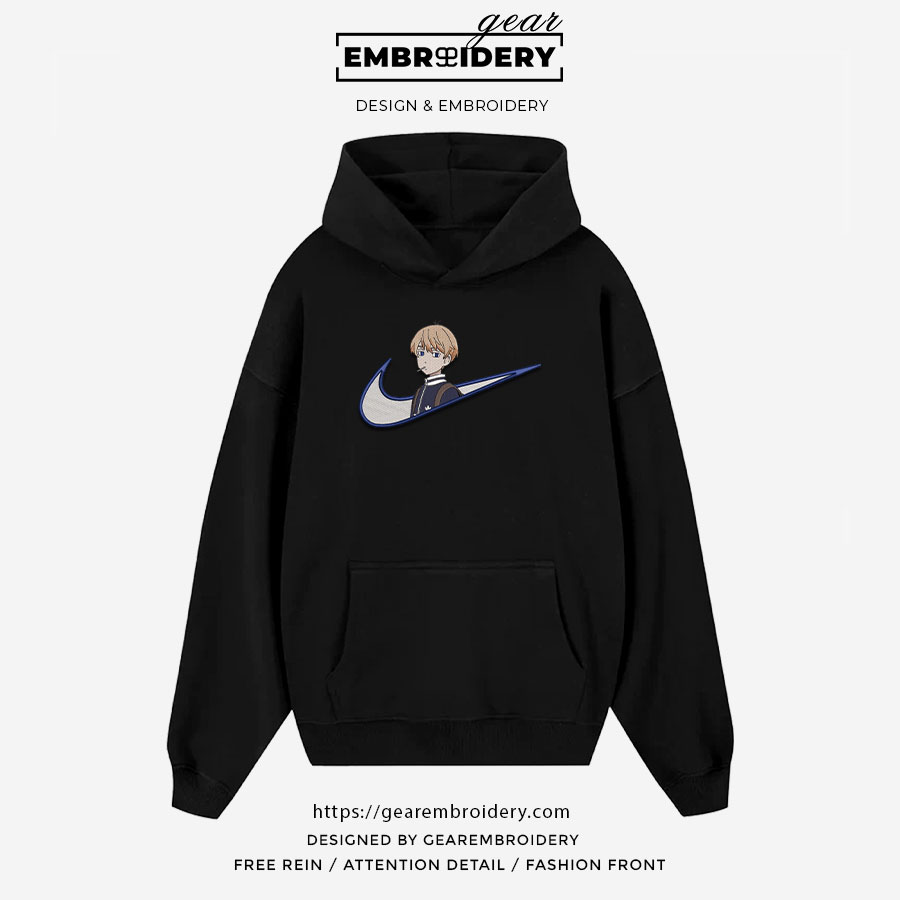 Mikey swoosh nike Tokyo Revengersl Anime Embroidered Design Personalized Embroidered T Shirt Sweatshirt Hoodie Clothing TR016