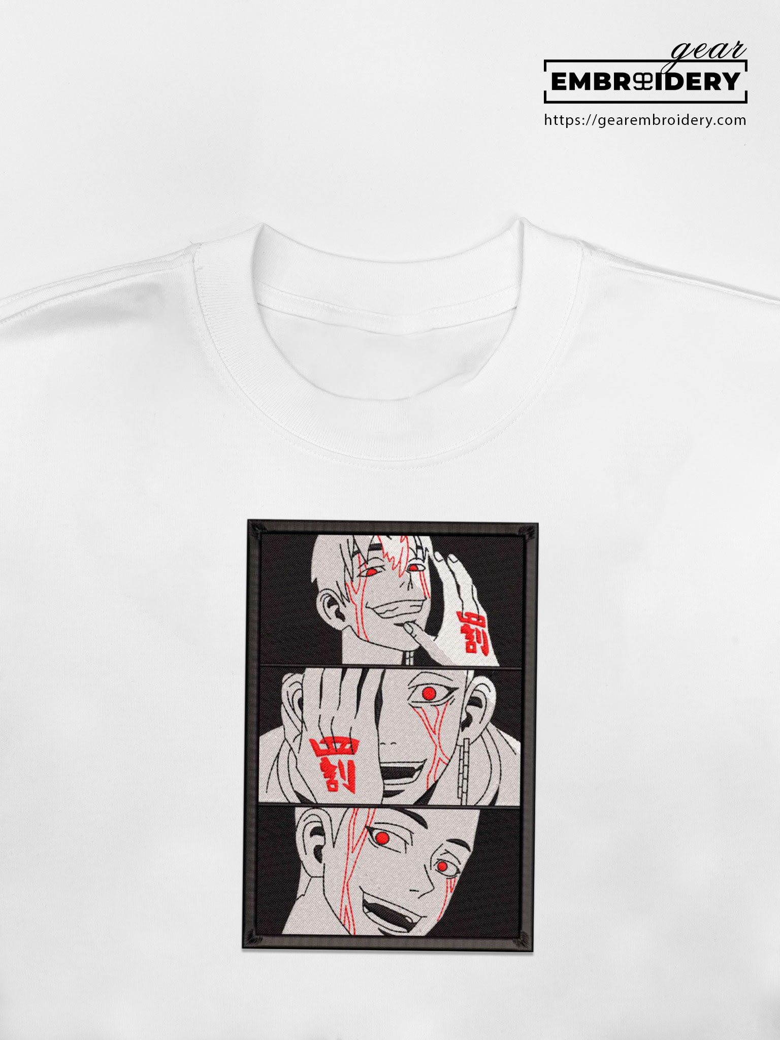 Shuji Hanma Tokyo Revengersl Anime Embroidered Design Personalized Embroidered T Shirt Sweatshirt Hoodie Clothing TR017