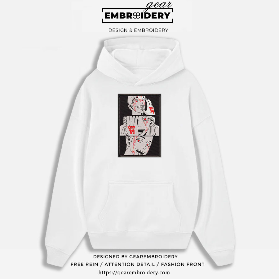 Shuji Hanma Tokyo Revengersl Anime Embroidered Design Personalized Embroidered T Shirt Sweatshirt Hoodie Clothing TR017