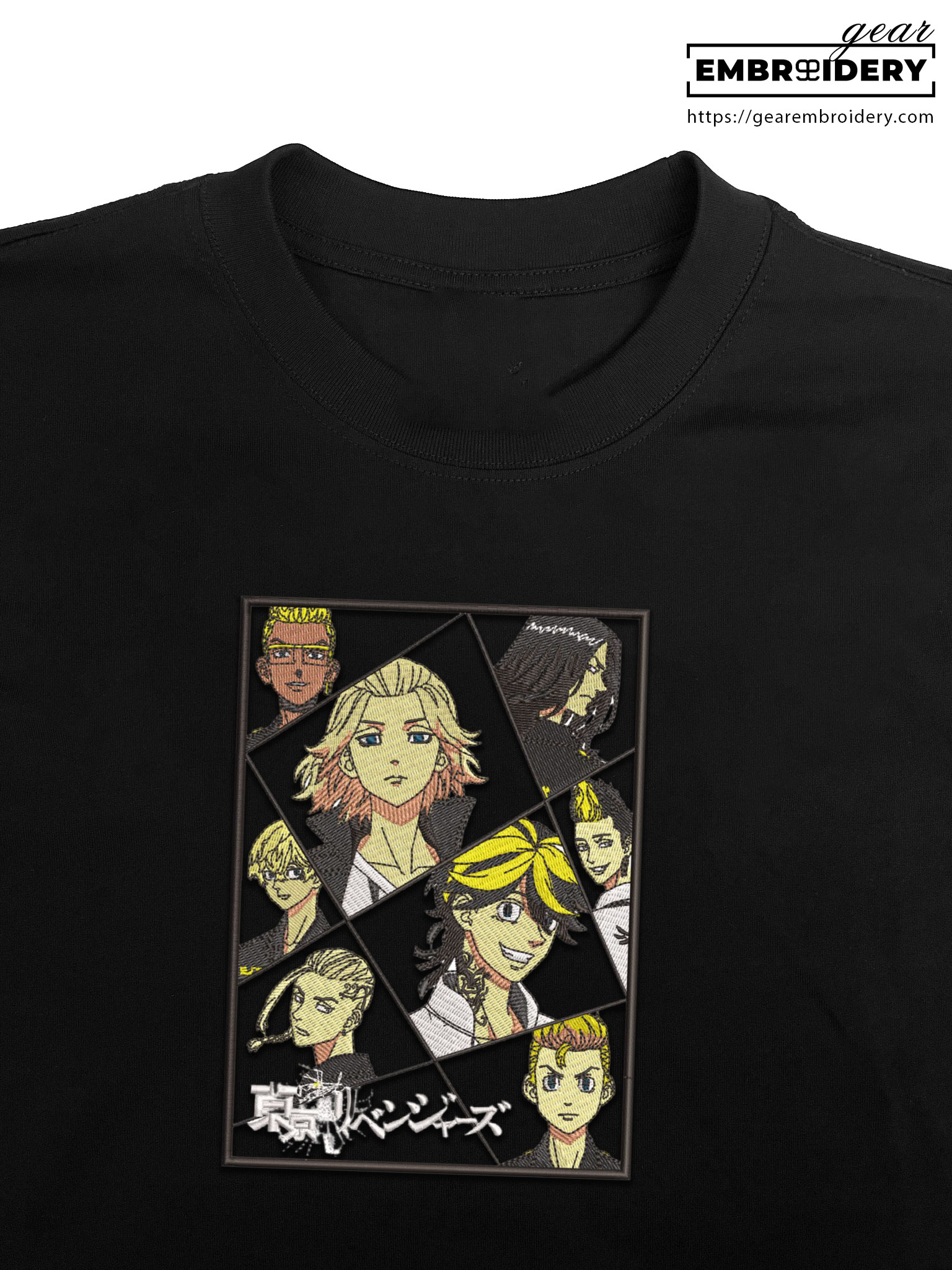 Tokyo revengers characters Tokyo Revengersl Anime Embroidered Design Personalized Embroidered T Shirt Sweatshirt Hoodie Clothing TR020