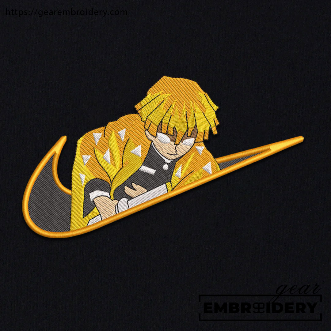 Zenitsu swoosh nike Demon Slayer Anime Embroidered Design Personalized Embroidered T Shirt Sweatshirt Hoodie Clothing DS0176